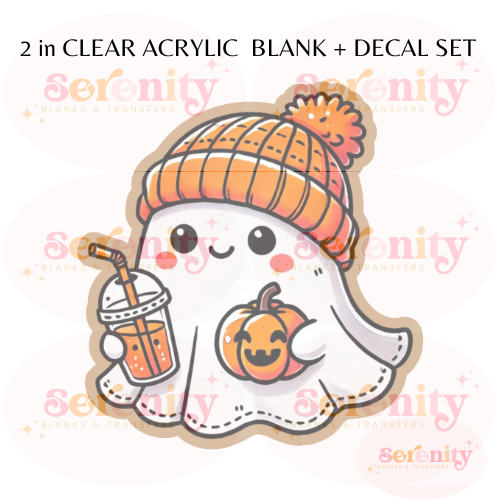 Cute Ghost Acrylic blanks & decal set