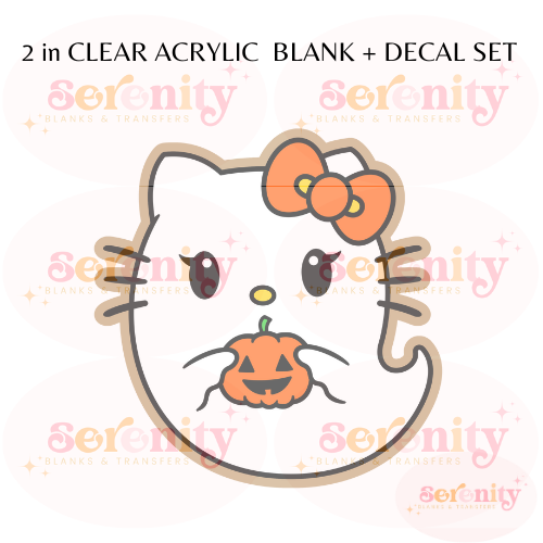 Kitty Ghost Acrylic blanks & decal set