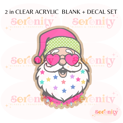 Cool Santa Acrylic blanks & decal set