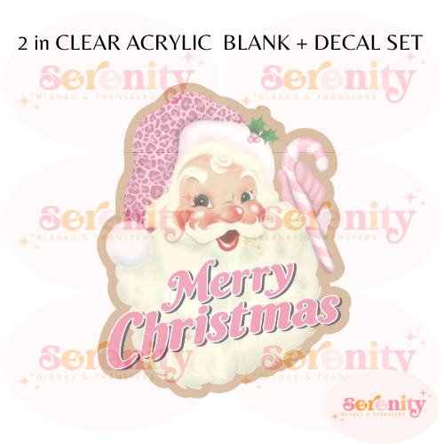 Merry Christmas Santa Acrylic blanks & decal set