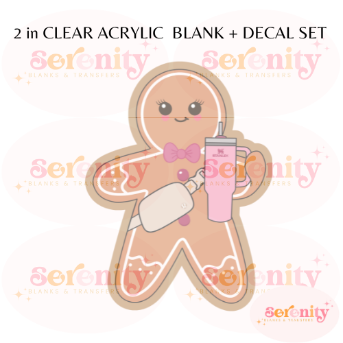 Cute Gingerbread Acrylic blanks & decal set