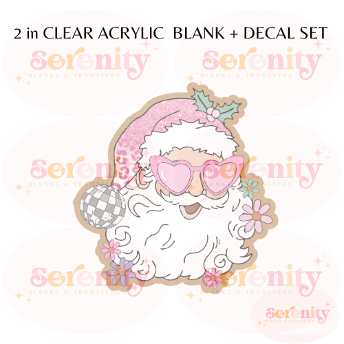 Groovy Santa Acrylic blanks & decal set