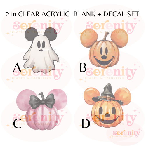 Spooky Mouse Acrylic blanks & decal set