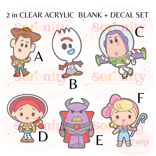 Toy Story acrylic blank & decal set