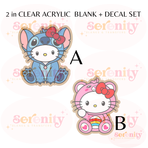 HK in Costume Acrylic blanks & decal set