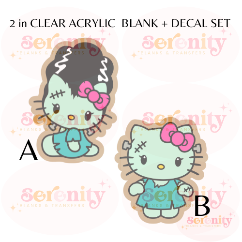 Frankenstein Kitty blanks & decal set