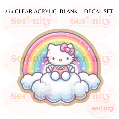 Rainbow Baby Kitty Acrylic blanks & decal set