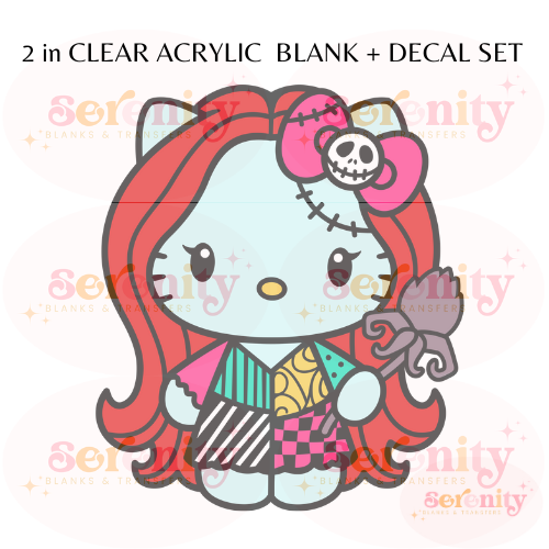 Sally Kitty Acrylic blanks & decal set