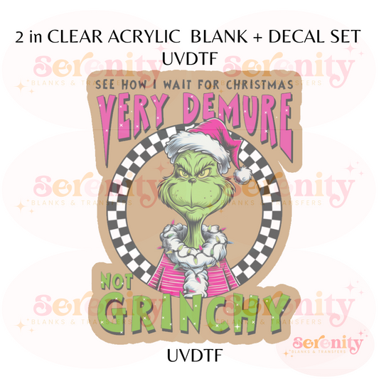 See How I Wait for Christmas, Very Demure acrylic blanks & decal set UVDTF ONLY