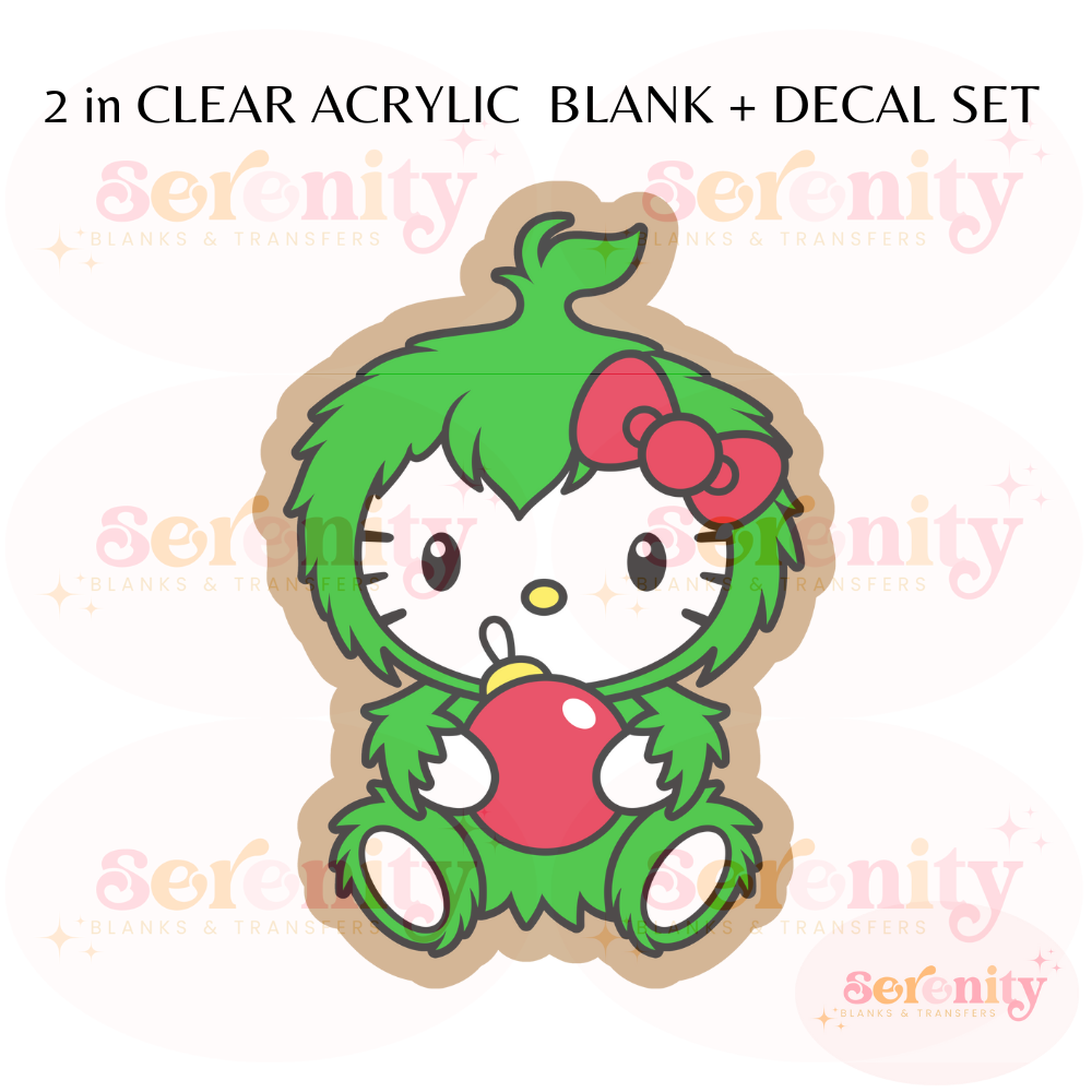 Grinchy Kitty acrylic blanks & decal set