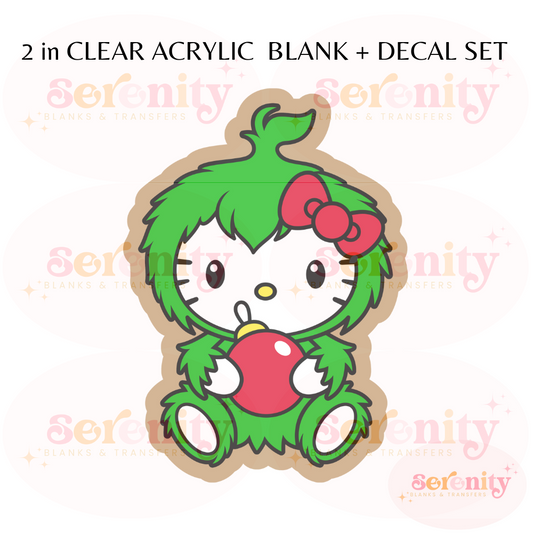 Grinchy Kitty acrylic blanks & decal set