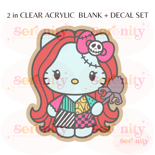 Sally Kitty Acrylic blanks & decal set