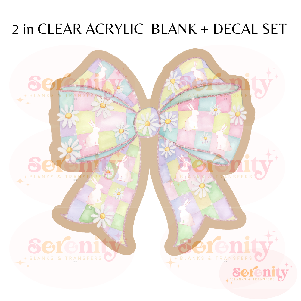 Easter bow acrylic blanks & decal set