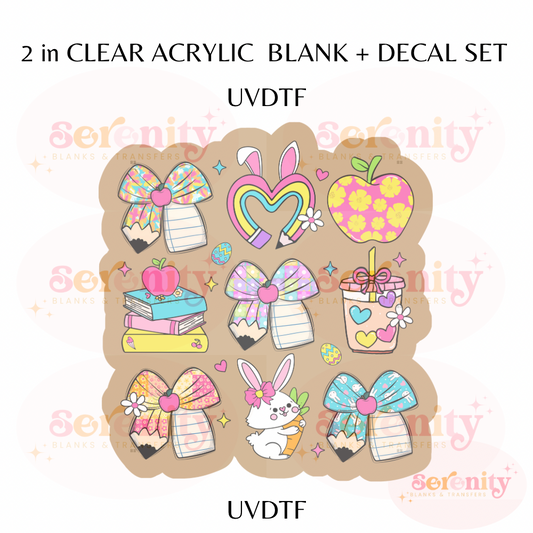 Easter Coquette Teacher acrylic blanks & decal set UVDTF ONLY