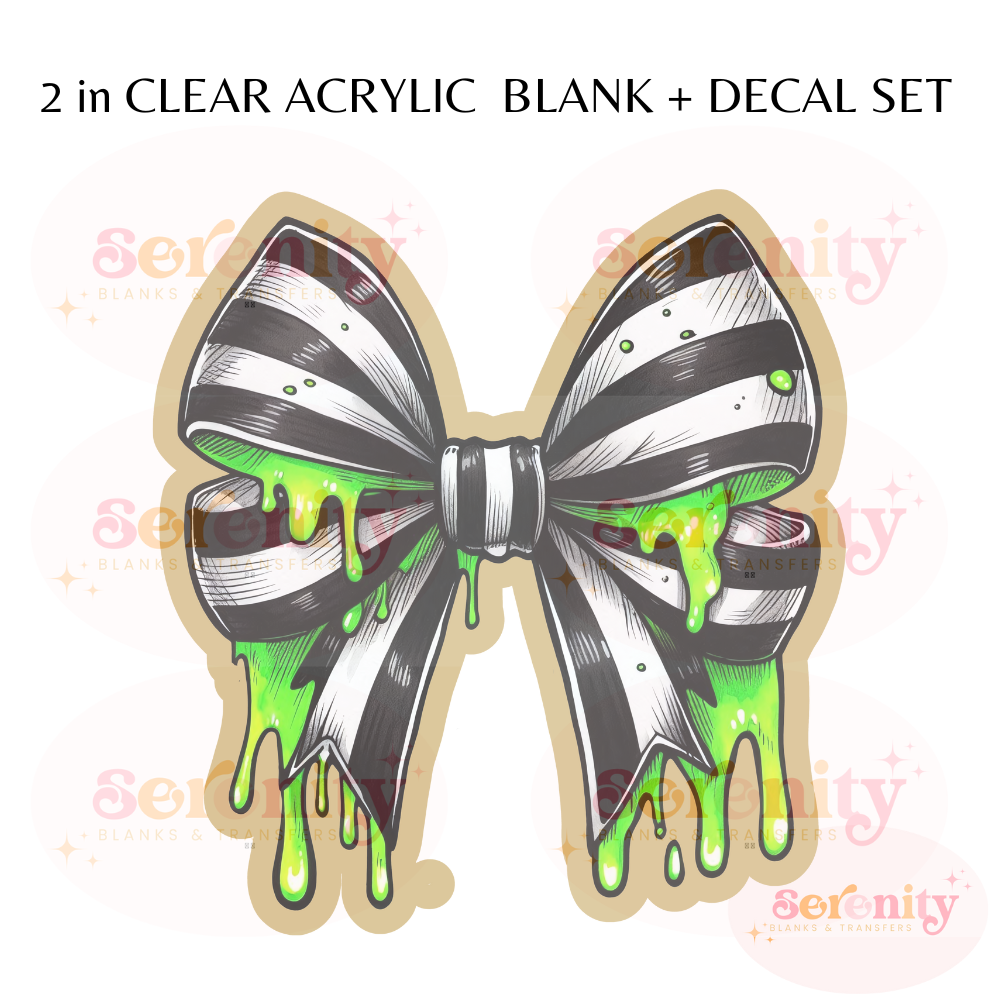 Spooky Slime Bow acrylic blanks & decal set