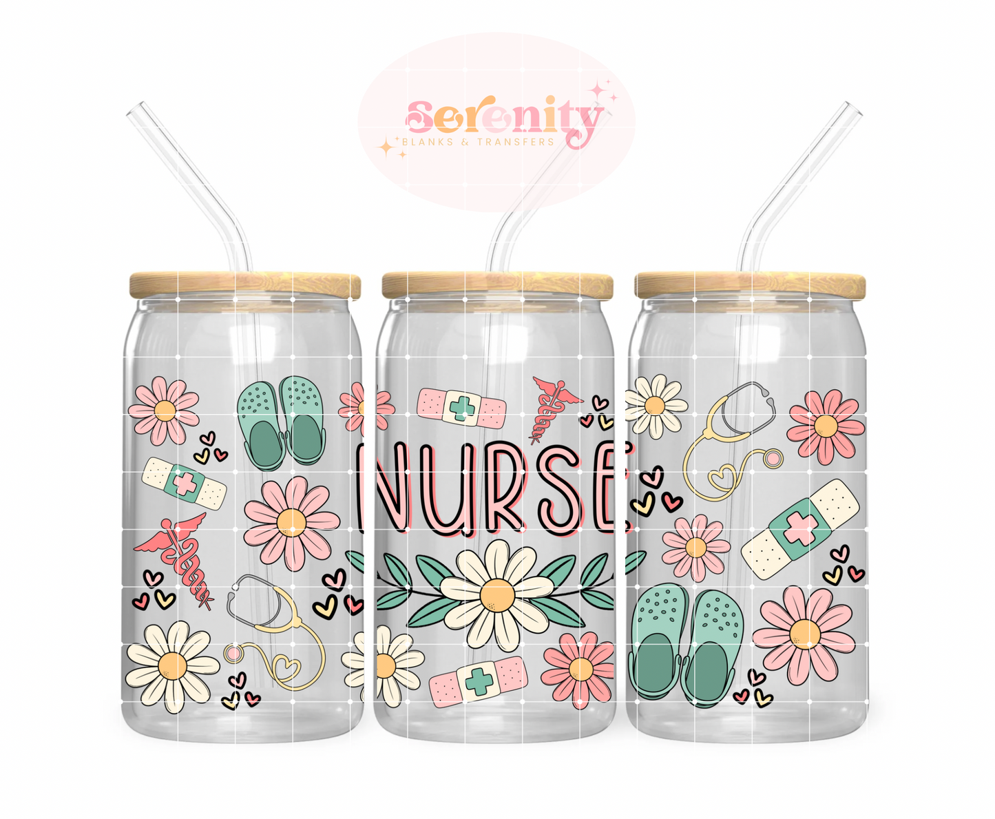 Floral Nurse UVDTF Transfer